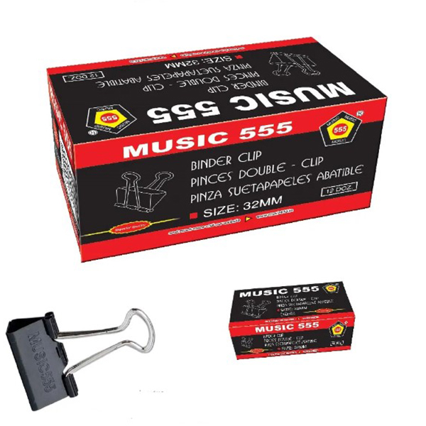 Cbc-32 32Mm Music-555 Multi Colour Binder Clip