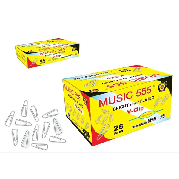 Msv-26 26Mm Music 555 Silvery V Clips