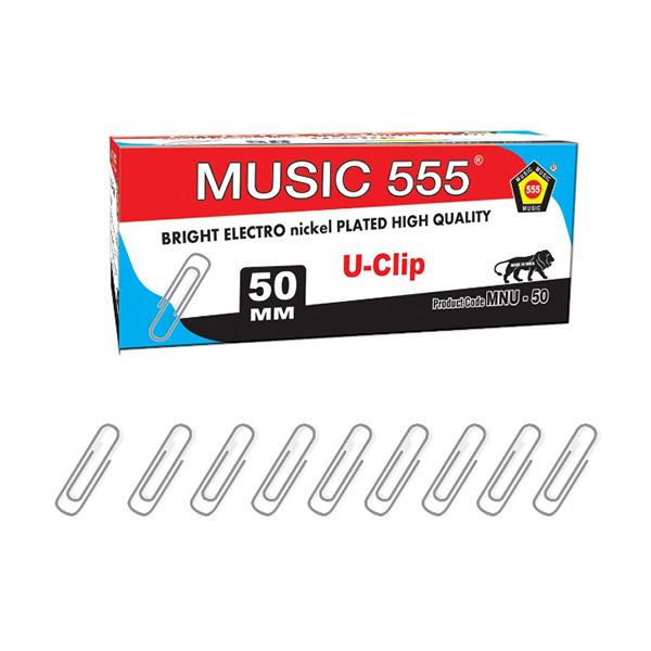 Mnu-50 50Mm Music 555 Bright Nickel Plated U Clips