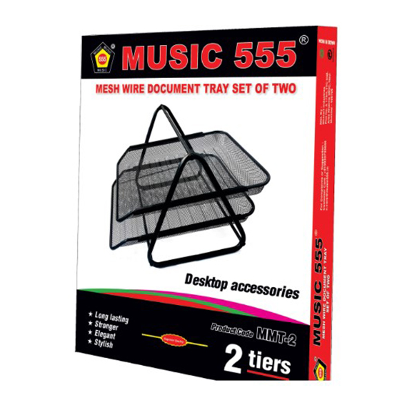 Mmt-2 Music 555 2 Tier Mesh Wire Document-Tray