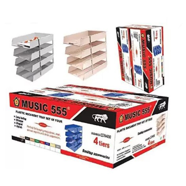 Mmt-4 Music 555 4 Tier Mesh Wire Document-Tray