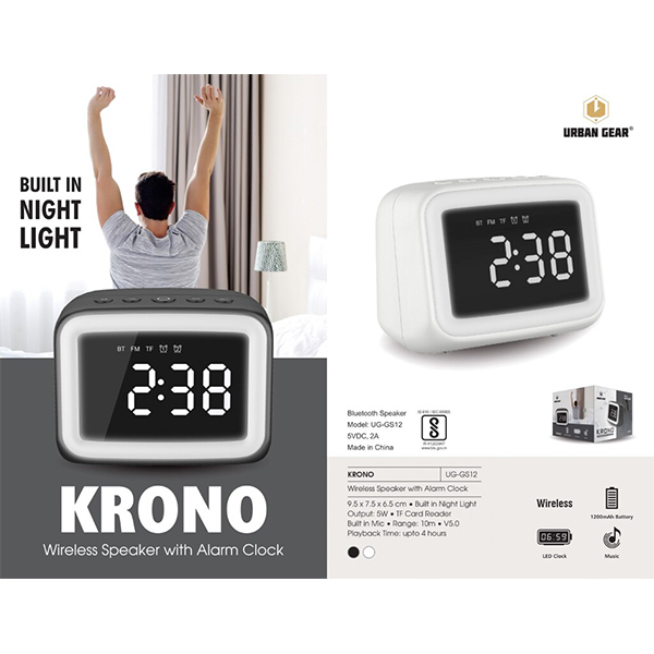 Bluetooth Speaker With Alarm Clock Krono