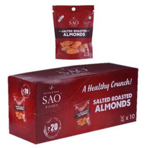 Salted Roasted Almonds (Pack Of 10 Pouches)