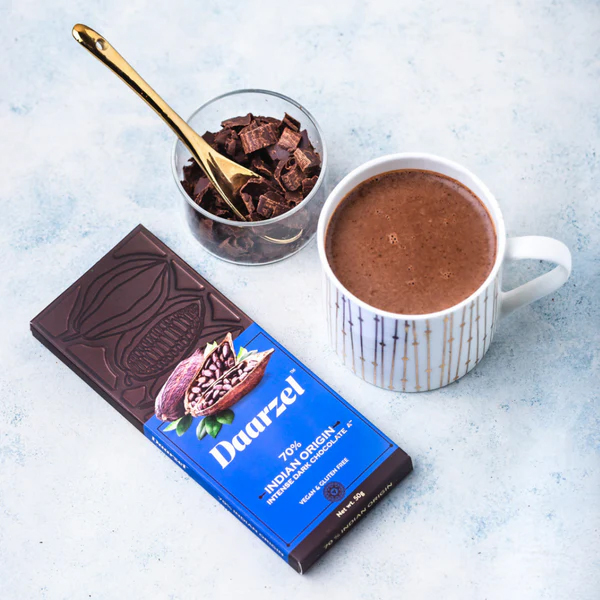 Daarzel 70% Intense Dark Chocolate Single Origin From India Vegan & Gluten Free | 50 G