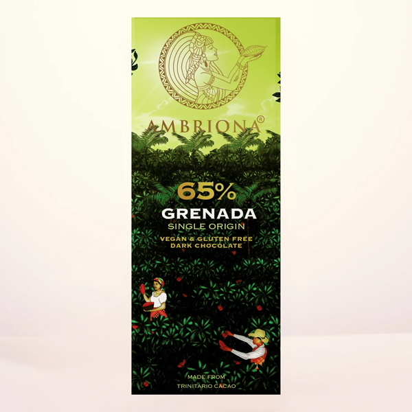 Ambriona - 65% Grenada Single Origin | Vegan & Gluten Free | 50 G