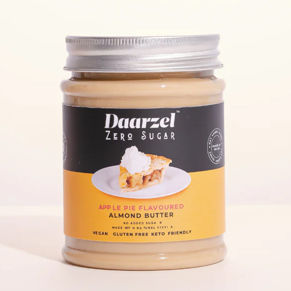 Daarzel Zero Sugar - Apple Pie Flavored Almond & Cashew Butter | Vegan | Gluten Free | Keto Friendly | Non Gmo | Low Carb