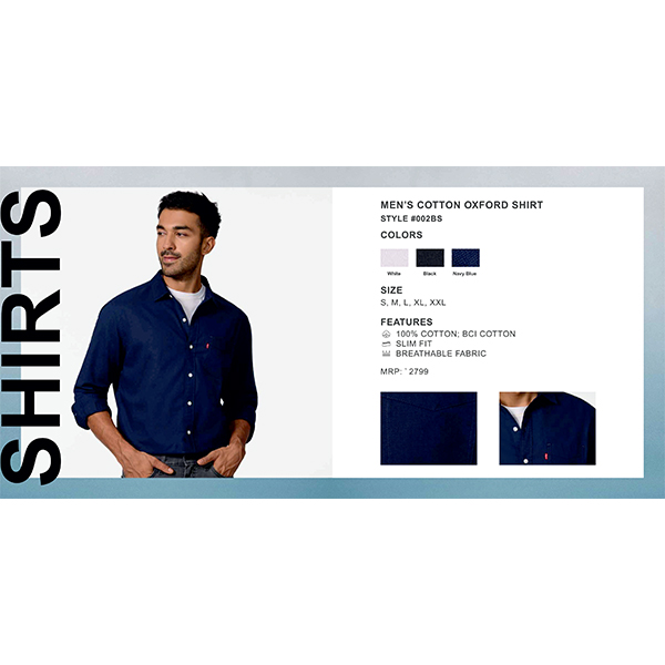 Levis Mens Cotton Oxford Shirt Style #002Bs