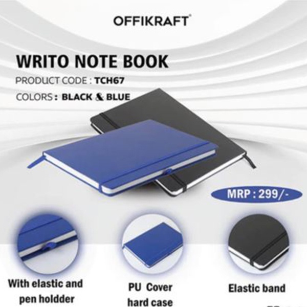 Writo Notebook Tch 67 Black , Blue,White