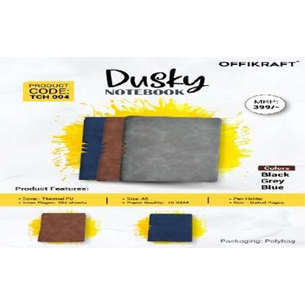 Dusky Notebook Tch 004 Grey, Brown , Blue
