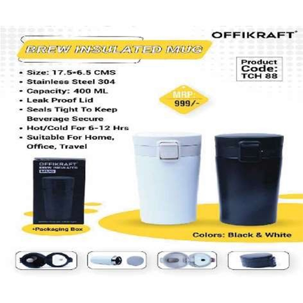 Brew Insulated Mug Tch 88 Black