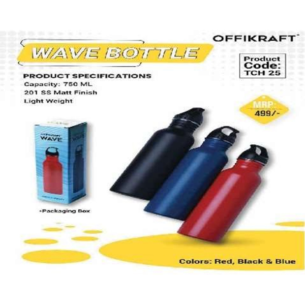Wave Bottle Tch 25 Black, Blue, Red