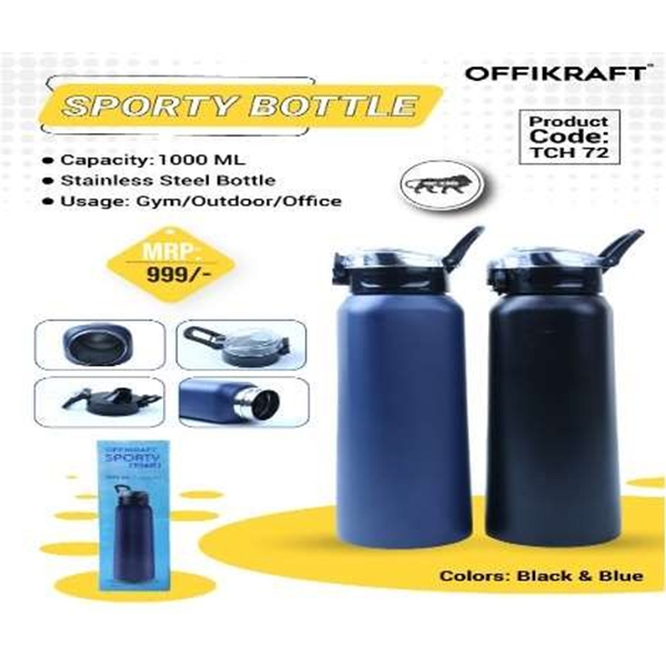 Sporty Bottle Tch 72 Black, Navy Blue