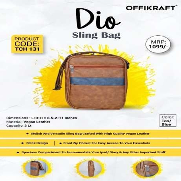 Dio Sling Bag Tch 131 Tan & Blue