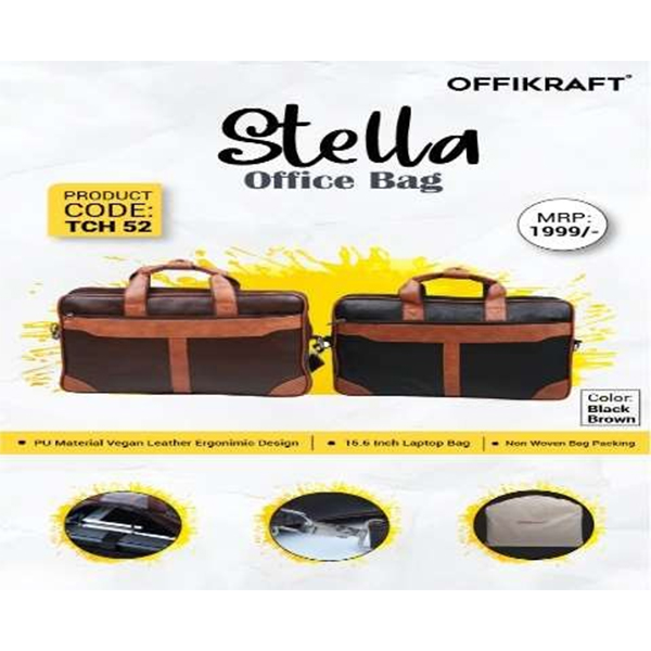 Stella Office Bag Tch 52 Black, Brown