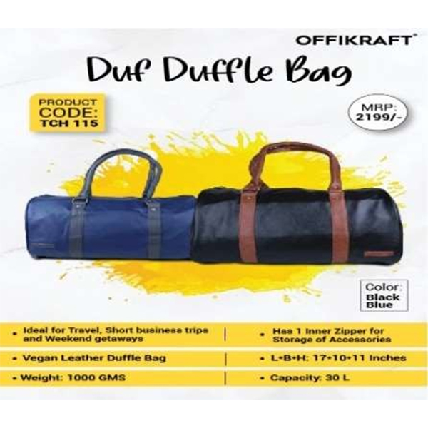Duf Duffle Bag Tch 115 Black, Blue