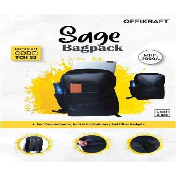 Sage Backapck Tch 53 Black (Moq 100)