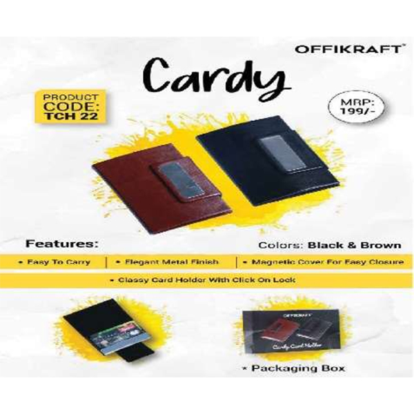 Cardy - Card Holder Tch 22 Black, Brown
